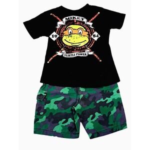 Teenage Mutant Ninja Turtles Toddler Boys 3T Green Cowabunga 2-Piece Pajama‎ Set